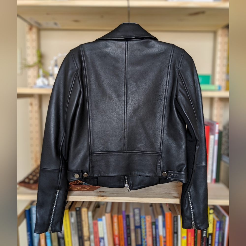 Theory leather moto jacket - Picture 8 of 8